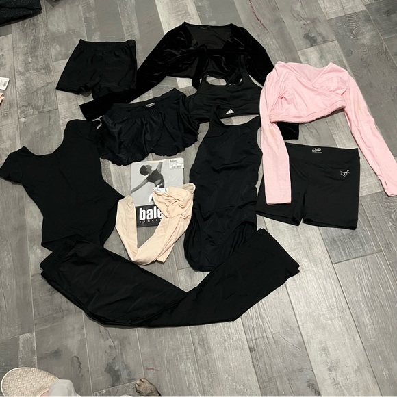 various Matching Sets 2 Pc Set Black Ballet Dance Leotards Skirt